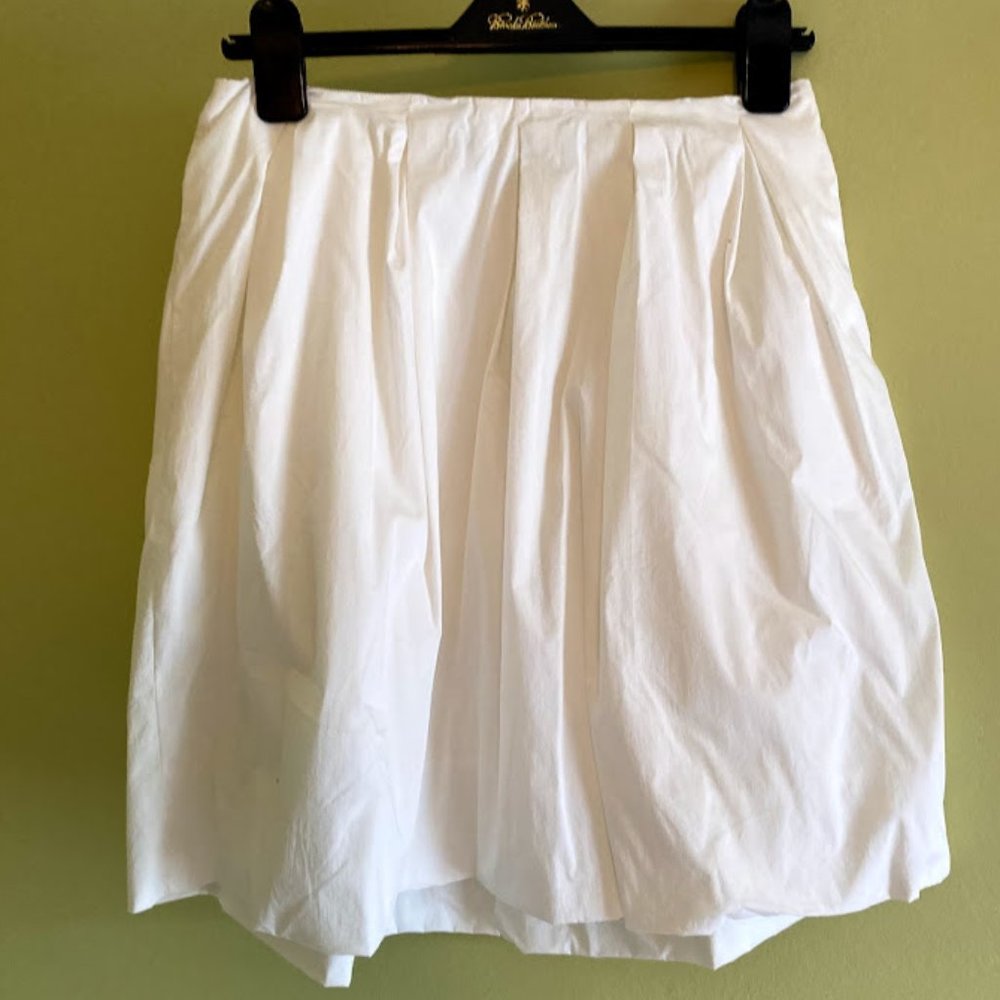 White Puffy Midi Skirt - Kenneth Cole